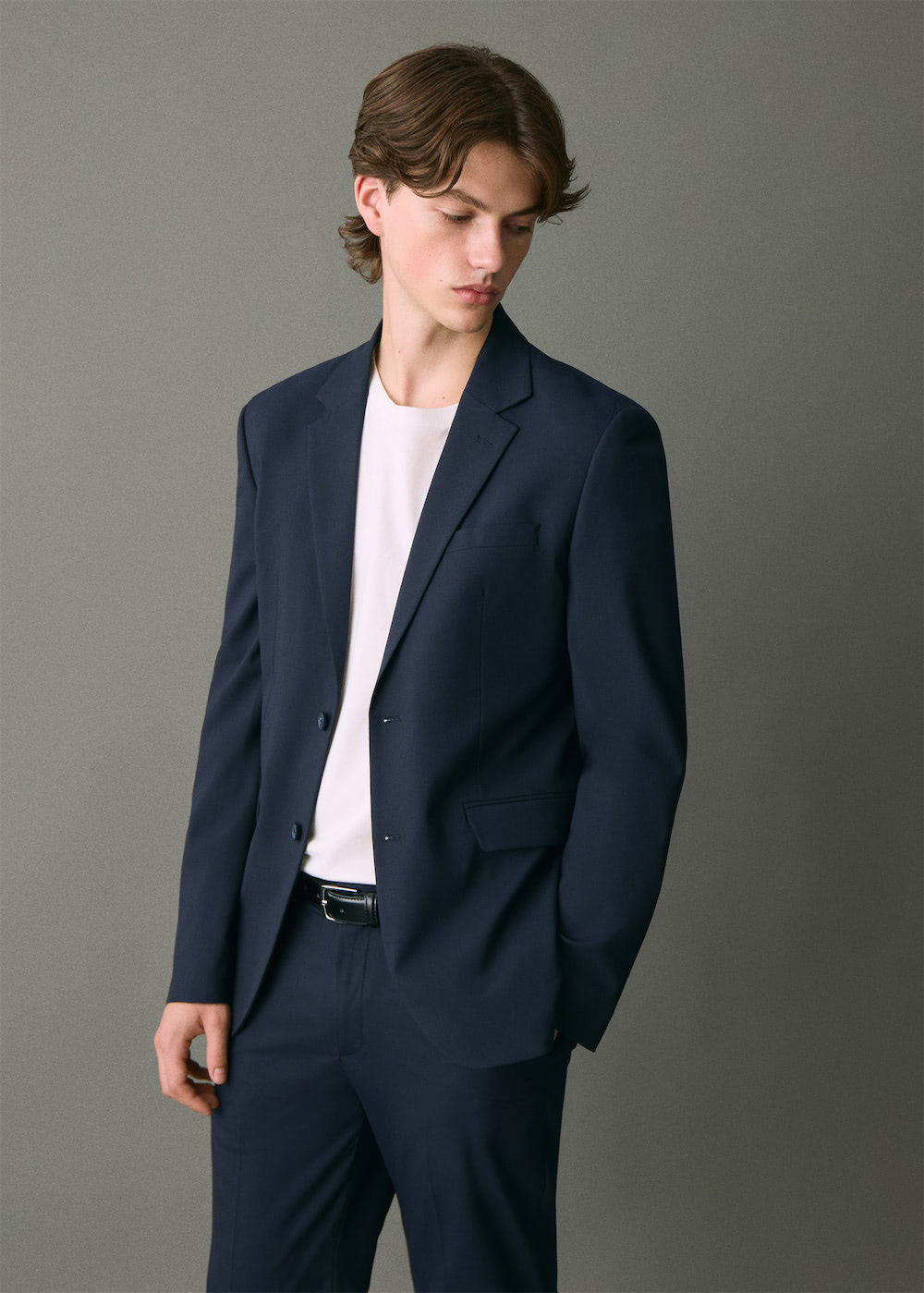 Straight-fit suit jacket